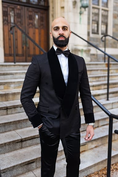 Gold smoking clearance jacket