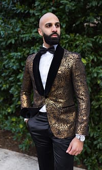Gold shop smoking jacket